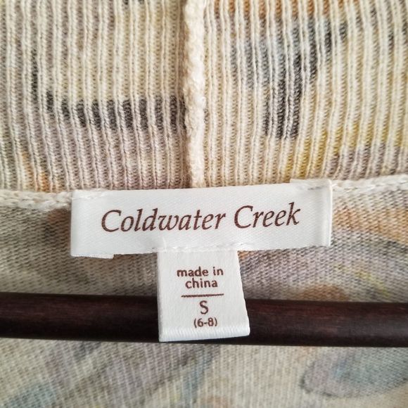 Coldwater Creek Paisley Floral Print Wool Blend Cardigan Size 6-8 - Picture 6 of 6